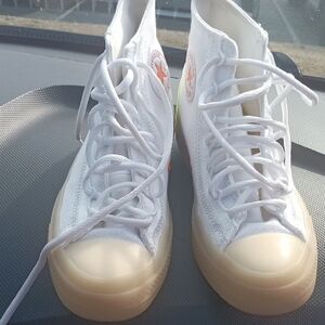 Converse White High-Top Sneakers